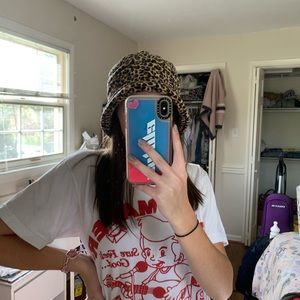 cheetah print bucket hat